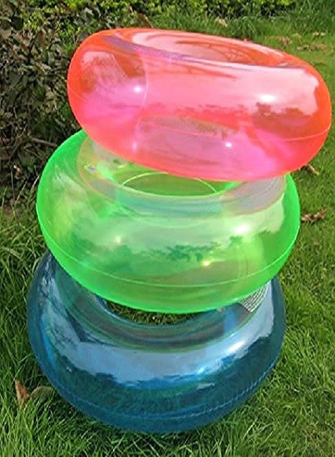 PRISMAXIC Inflatable Shiny Swim Tube Ring - Blow Up Floating Tube Raft Tube for Swimming Pool Beach for Age 8+ - Multi Color - Image 3